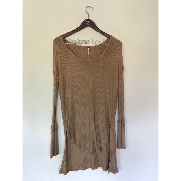 Free People Layering Scoopneck High Low Thermal - Picture 2 of 7